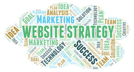 Website Strategy word cloud.