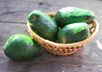 avocado in a basket