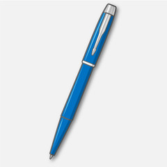  ballpoint pen icon vector illustration design blue