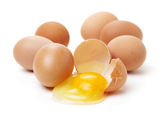 eggs on a white background