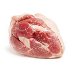 raw pork (leg) isolated on white background