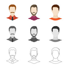 Vector design of professional and photo icon. Set of professional and profile stock vector illustration.