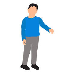 white background, in a flat style boy