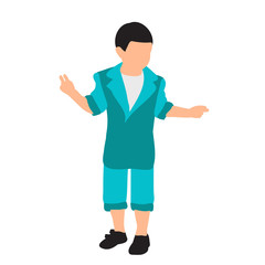 flat style boy, child