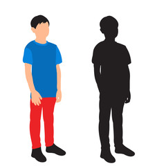 silhouette of child, boy
