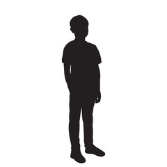 silhouette of a child, boy
