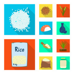 Vector design of raw and agricultural logo. Set of raw and ecological stock vector illustration.