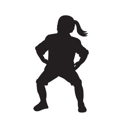 Fototapeta na wymiar silhouette of a black child dancing