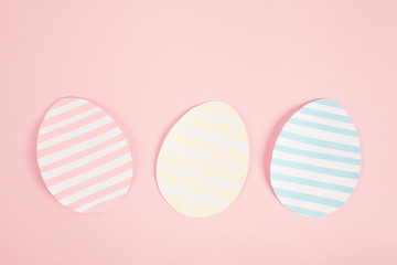 Happy Easter Background With Rabbit And Eggs