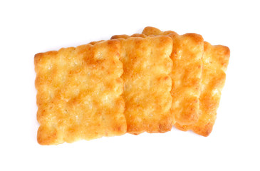 biscuits crackers isolated on white background