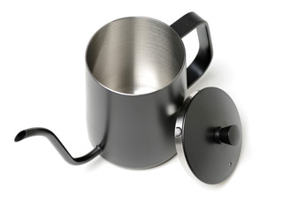 Small coffee pot on white background