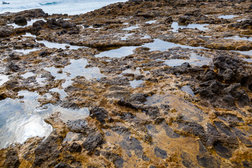 La Chocolatera, the most outstanding point in South America, where waves crash against rocks