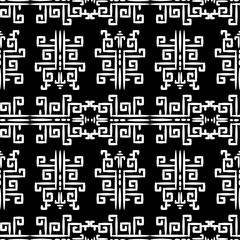 Ethnic boho seamless pattern. Chinese, Asian pattern. Patchwork texture. Weaving. Traditional ornament. Tribal pattern. Folk motif. Can be used for wallpaper, textile, invitation card, wrapping, web p