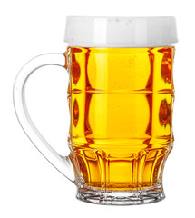 mug of beer isolated on white background