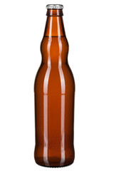 bottle with beer on white background