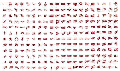 very big collection of vector flags of the Latvia - obrazy, fototapety, plakaty