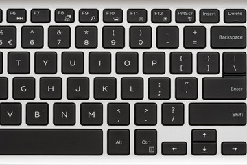 Keyboard of modern laptop