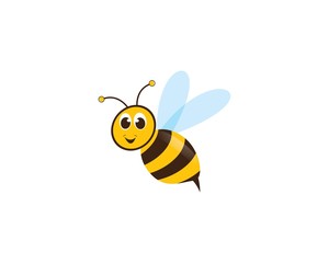 Bee logo vector icon