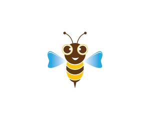 Bee logo vector icon