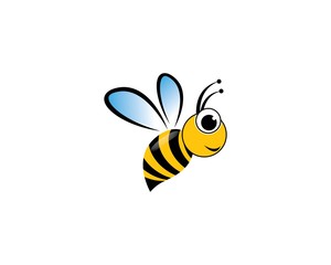 Bee logo vector icon