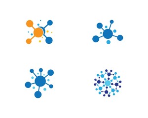 Molecule logo template vector icon