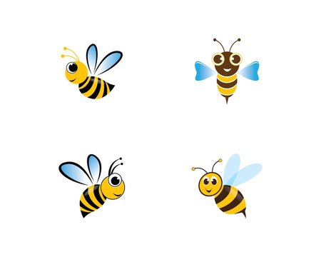 Bee logo vector icon