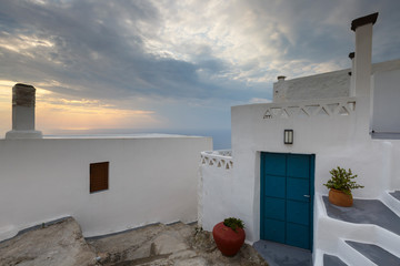 Architecture in Chora village on Skyros island, Greece.