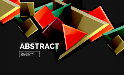 Squares and triangles geometrical background