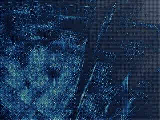 Vector blur consist of glowing dots - tech style background