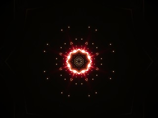 abstract red circle with black background