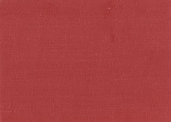 Old grungy canvas pattern with dirty spot in red color.