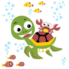 funny marine life cartoon
