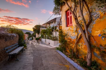 Fotobehang Anafiotika neighborhood in the old town of Athens, Greece.  © milangonda