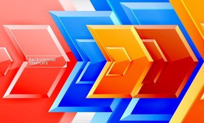 Techno arrow background, template design