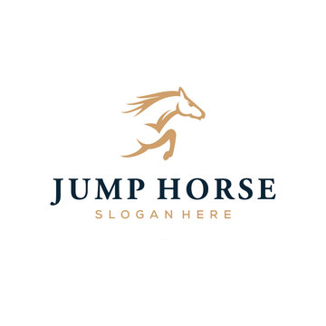jump horse logo design