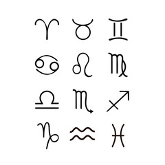 zodiac signs set