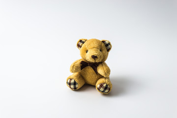 teddy toy bear isolated on white background 