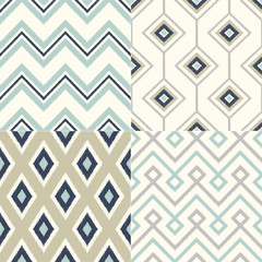 seamless geometric textile background pattern for home interior design - Vector