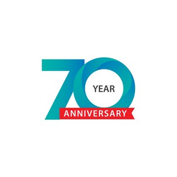 Happy 70th Year Anniversary Vector Template