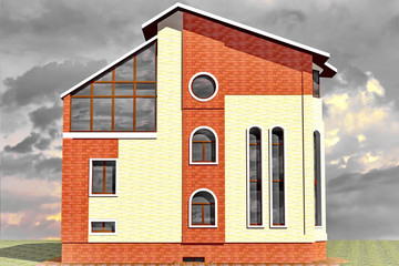 Dwelling House 3D Rendering