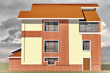 Dwelling House 3D Rendering