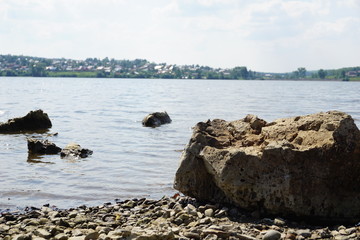 the beach rocks