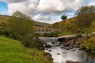 Fototapeta na wymiar Afon Llia near Ystradfellte in Powys, Wales, UK