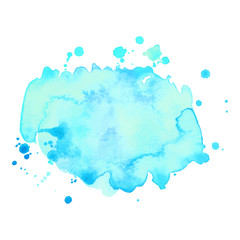 Abstract isolated colorful vector watercolor splash.