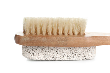 Massage brush on white background