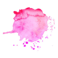 Abstract isolated colorful vector watercolor splash.