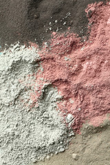Texture of cosmetic clay, closeup