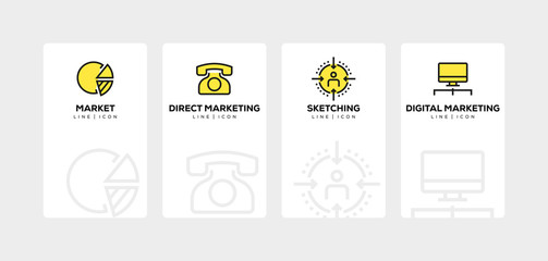 MARKETING LINE ICON SET