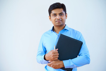 Businessman with folder of documents