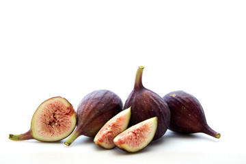 Figs fruits isolated on white background